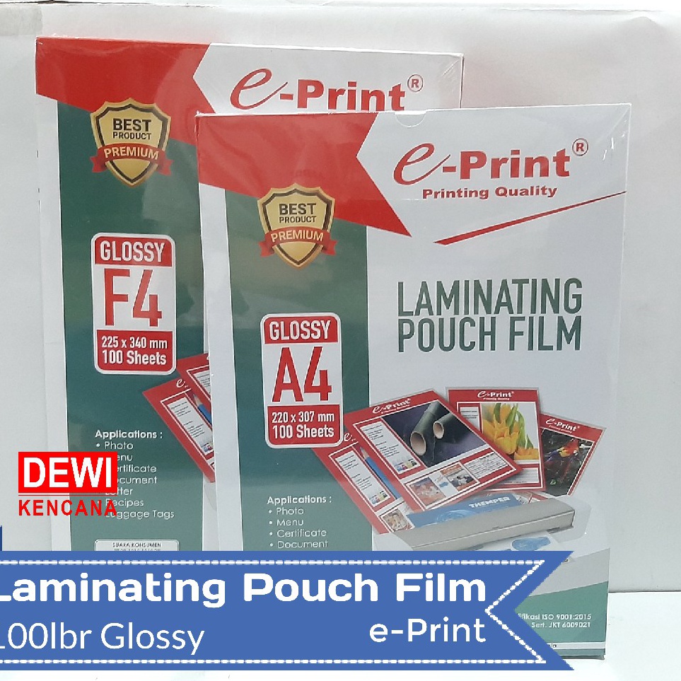 

Plastik Laminating Pouch Film Glossy EPrint A4 F4 1 Lembar ART X3W1