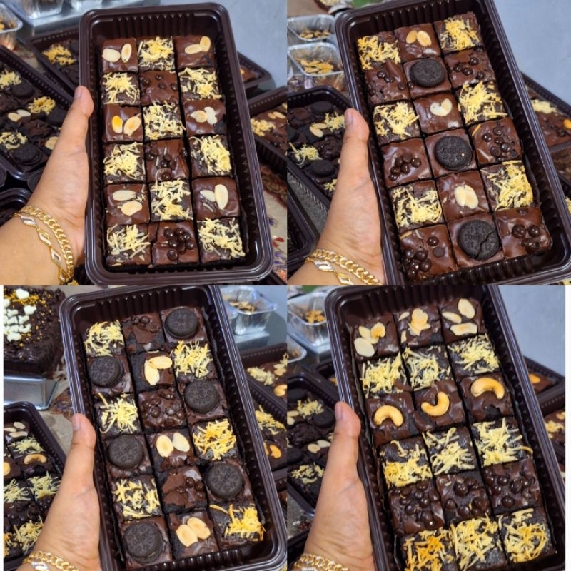 

Fudgy Brownies dark chocolate/ fudgy brownies shiny curst/ brownies sekat uk 20×10 & 20x20