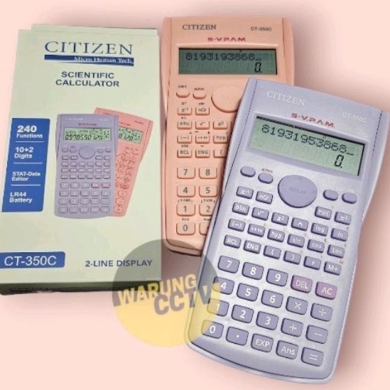 

KALKULATOR SCIENTIFIC CITIZEN CT35C pink ungu pastel lilac calculator anak sekolah trigonometri sin cos tan ART H6U5