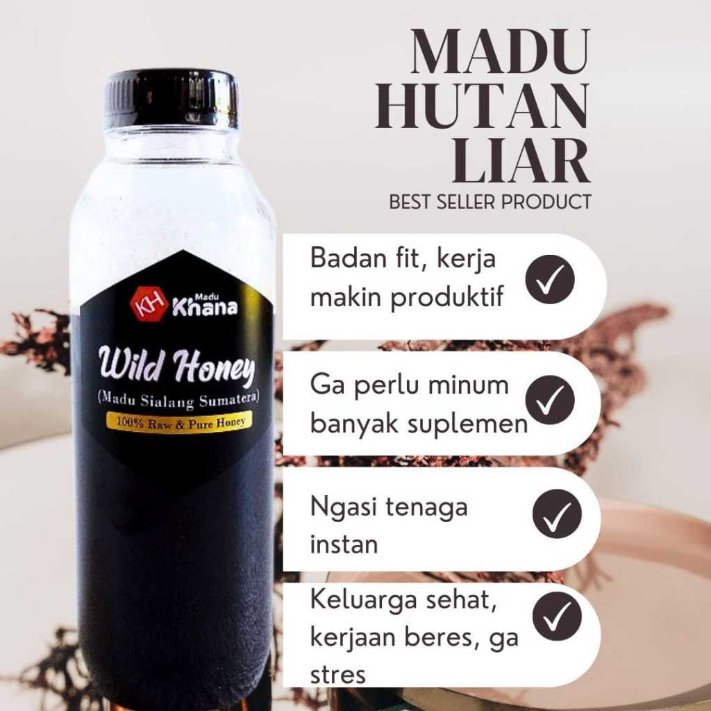 

Madu Khana 1kg Asli Murni Raw Honey Premium Honey Madu Hutan Liar Sialang Akasia Propolis Trigona Kelulut Galo-Galo 100% Tanpa Campuran Stamina Batuk TBC Paru-Paru Asma Luka Operasi Diabetes Anak Nafsu Makan Tambah Darah Asam Lambung Maag Gerd Suplemen