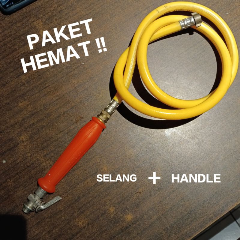 Selang + handle + kran mesin semprot hama (drat 14mm)