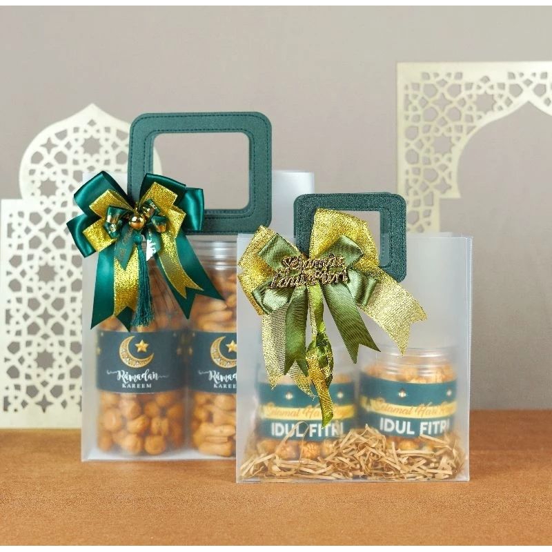 

Goodie Bag Premium Doff Handle Leather SQUARE Super Mewah Premium