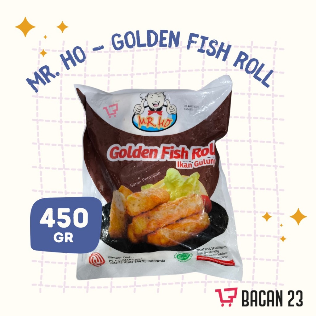 

MR. HO - Golden Fish Roll (450 Gr) / Ikan Gulung - Makanan Beku Frozen