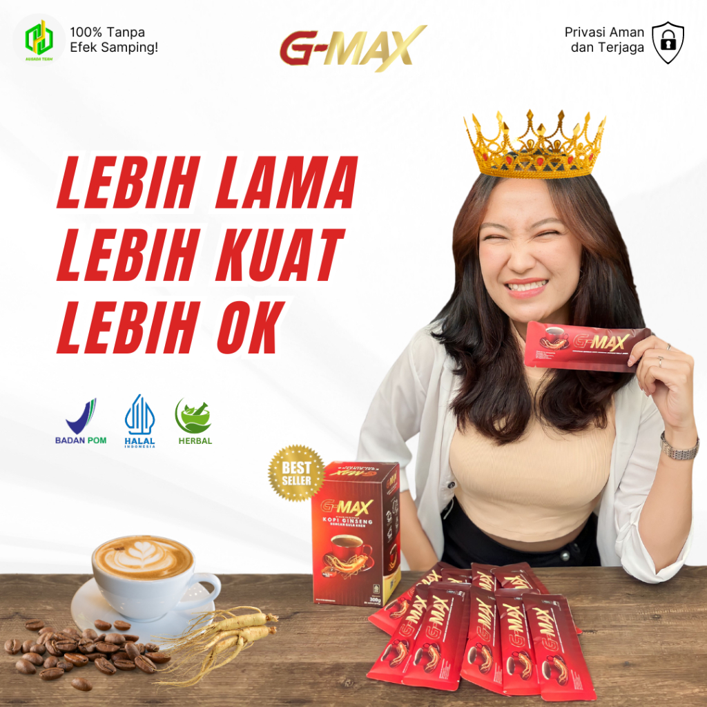 

Kopi Stamina Pria Kuat Tahan Lama Semalaman Kopi G-MAX Original BPOM Kopi Extra Gingseng