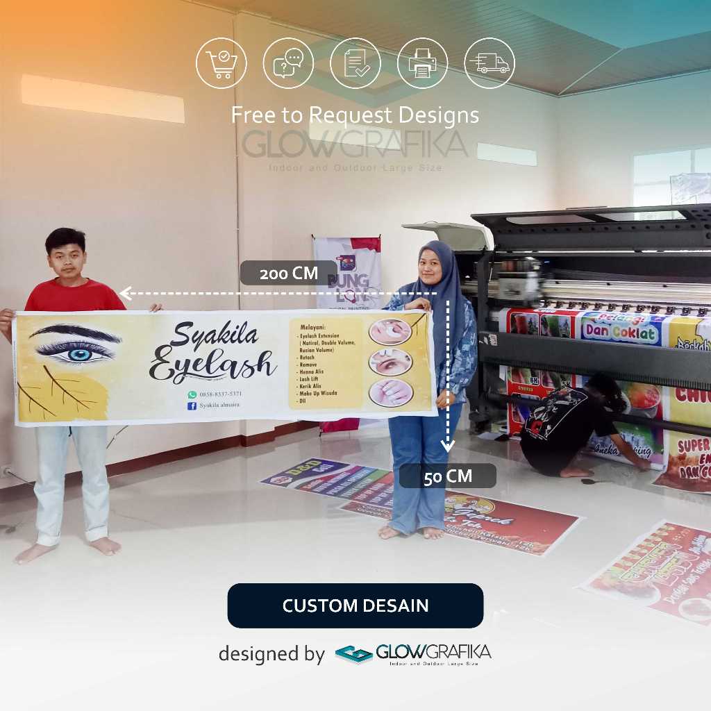 Banner Spanduk Salon Eyelash Reques Desain A