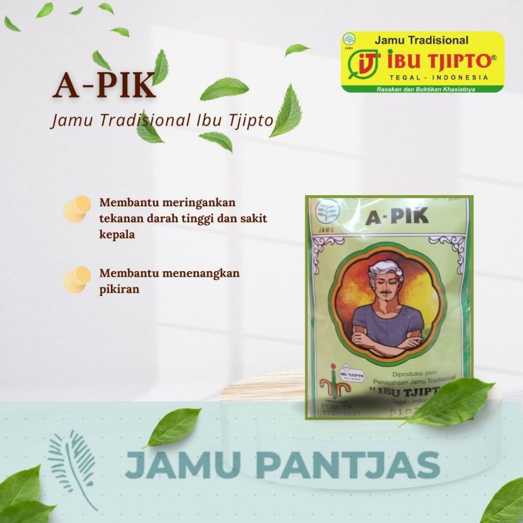 

JAMU A-PIK (AYEM PIKIRAN) ~ IBU TJIPTO ISI 10 SACHET