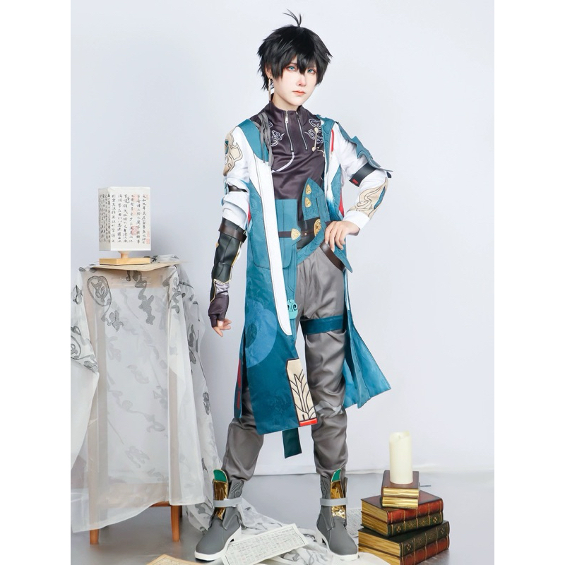 【Lolicos】Ready Honkai Star Rail Dan Heng Cosplay Costume HSR Kostum Danheng Fullset Wig Anime Game