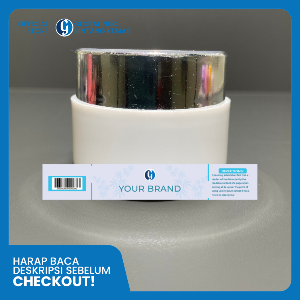 

Stiker Label Skincare Pot Cream | Cetak Label Stiker Pot Skincare |