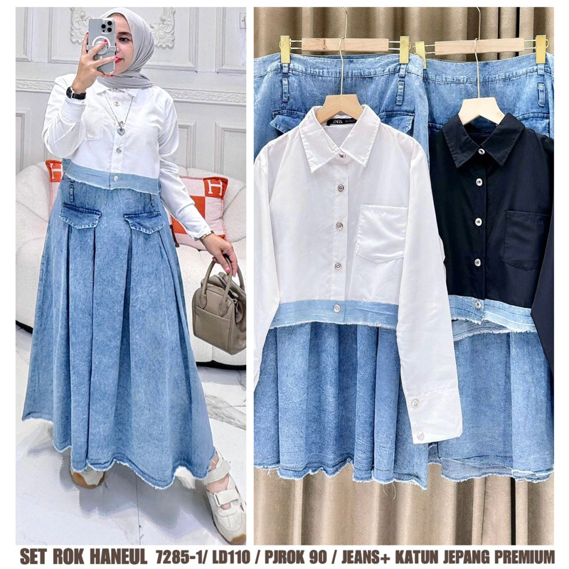 set rok hanuel ZARA jeans