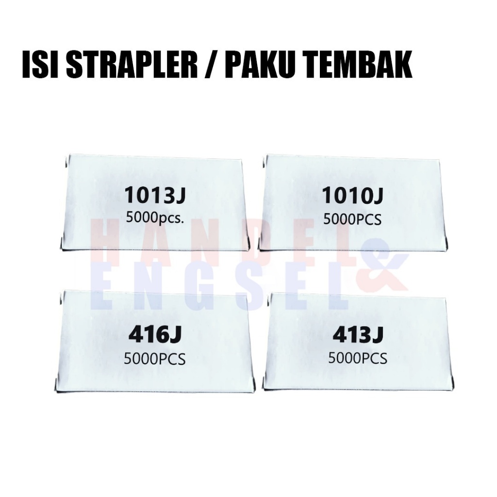 

Refil Stapler Staples Gun Tacker Refill Isi Paku Tembak READY TERLENGKAP 1010j, 1013j, 1016j