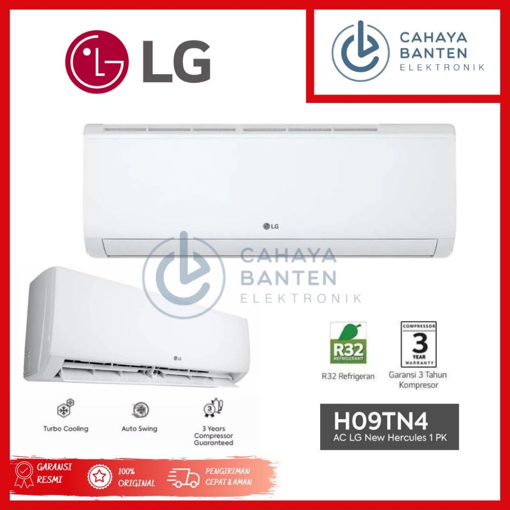 AC LG 1 PK - H09TN4 - Hemat Listrik - TURBO COOL + PASANG