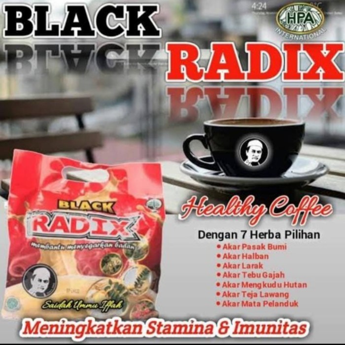 

Kopi Black Radix Pak Haji Hpa Lepkbo Isi 20 Sachet - Kopi Black Radix