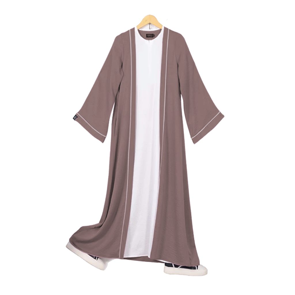 DISKON ZARQA-LUNA ABAYA GAMIS MUSLIMAH MAXI DRESS ARAB SAUDI POLOS KOMBINASI WARNA LIST BISBAN