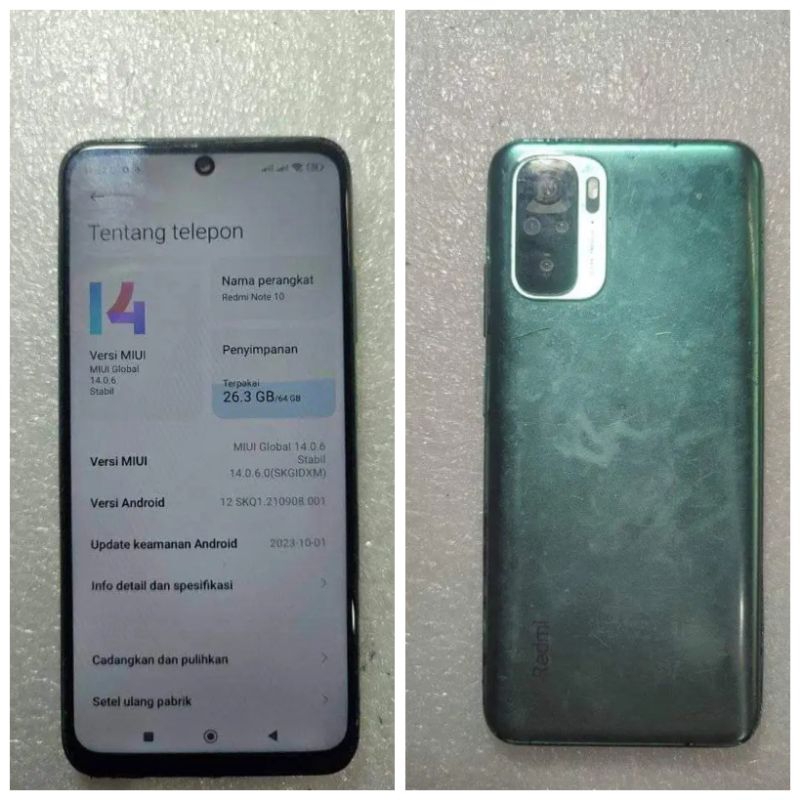 redmi not 10 ram 4 second normal