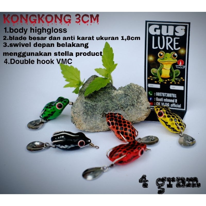 Umpan soft frog 3cm umpan casting gabus killer