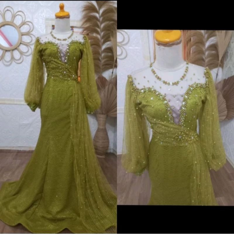 Dress brokat duyung / gaun singer penyanyi sinden