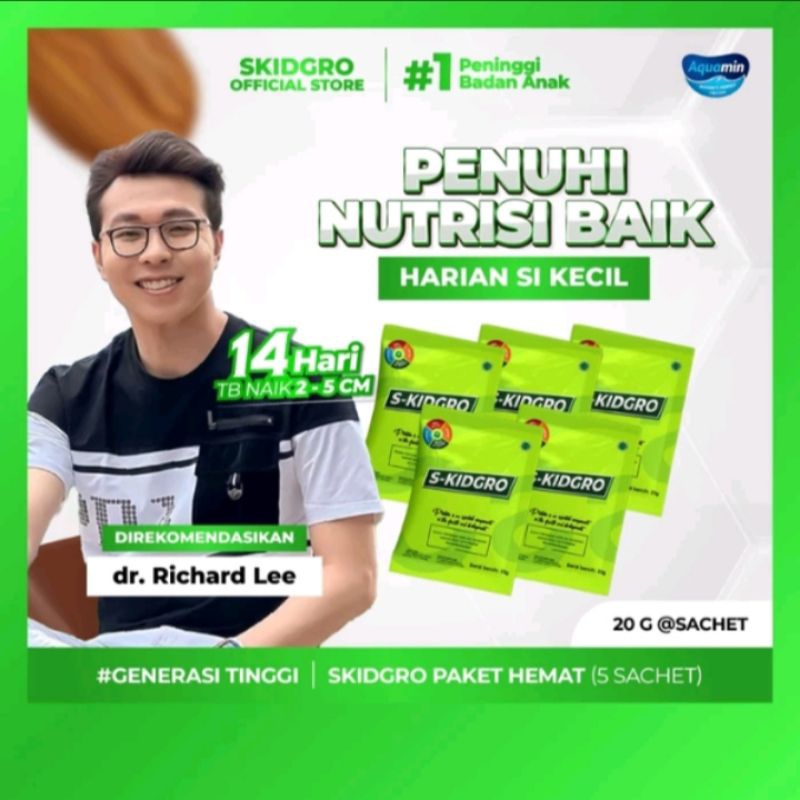 

S-KIDGRO - Susu Peninggi Badan Anak BPOM (5 SACHET)