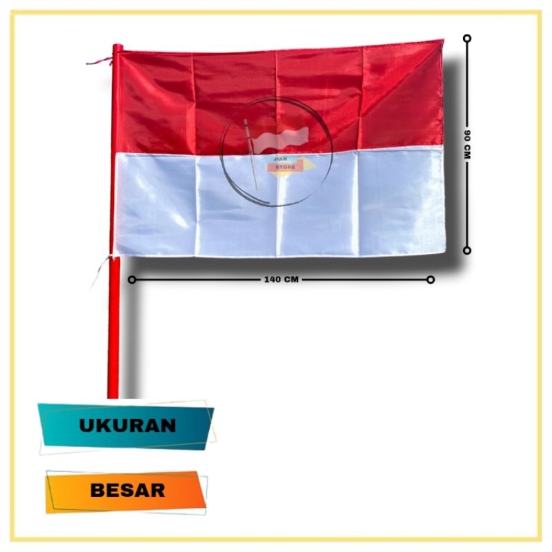 Bendera merah putih indonesia ukuran besar