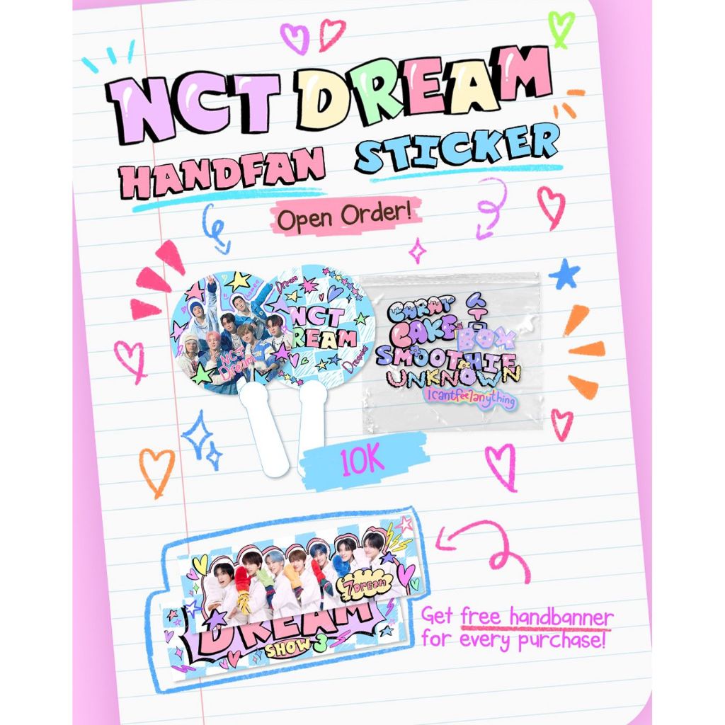 READY STOCK Handfan & Sticker NCT DREAM