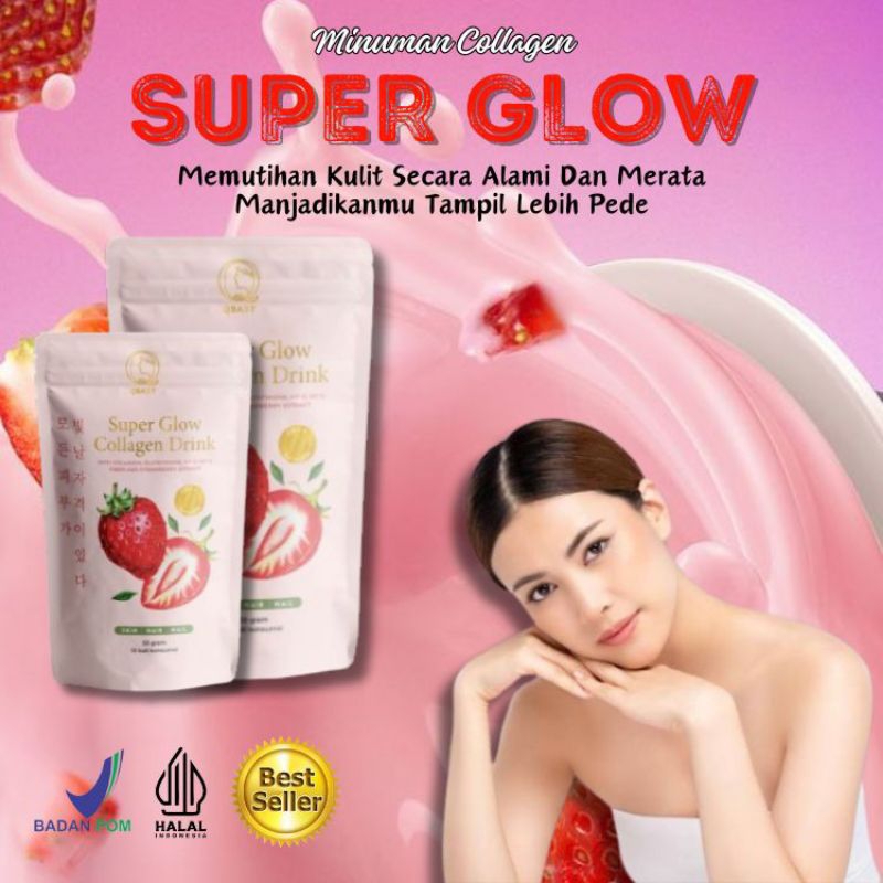 Super Glow Collagen Drink Susu Pemutih Badan - Suplemen Pencerah Kulit
