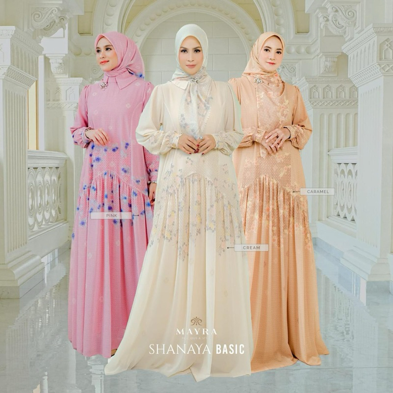 Gamis Shanaya Original By Mayra (READY SIAP KIRIM)