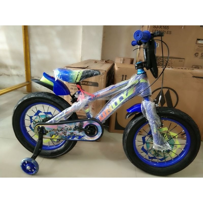 Sepeda Anak Sepeda BMX 16 inch UNITY ( BAN JUMBO 3.0 ) ( TRANSFORMER ) ( BIRU / BLUE )
