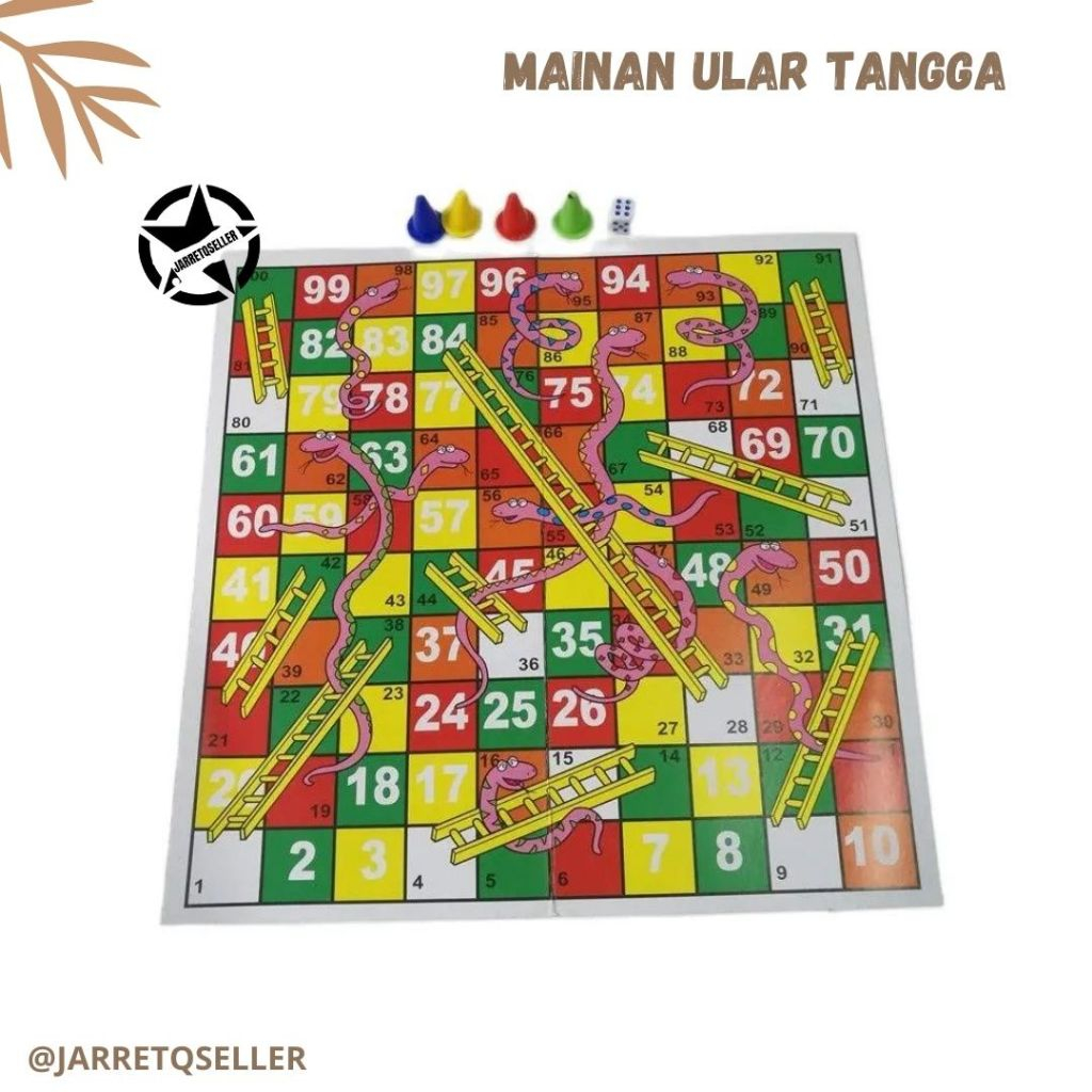 🆕 Mainan Ular Tangga Kertas || Mainan Ular Tangga Kecil Mini || Ular Tangga Kertas Karakter || Plast