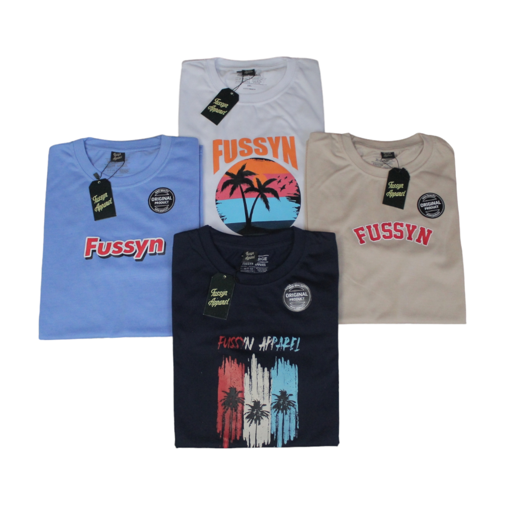 Paket Kaos Pria 100 Ribu 4 Pcs Baju Original Fussyn Paket Baju Murah Paket Kaos 100Rb Dapat 4 Baju