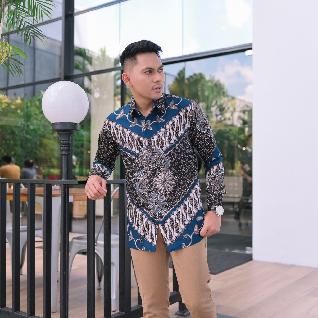Jayabaya Batik Jayandaru Kemeja Batik Pria Lengan Panjang