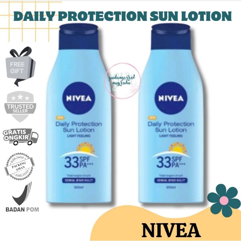 ~GVN~ NIVEA DAILY PROTECTION SUN LOTION SPF 33 PA+++ 100ML SUNBLOCK NIVEA
