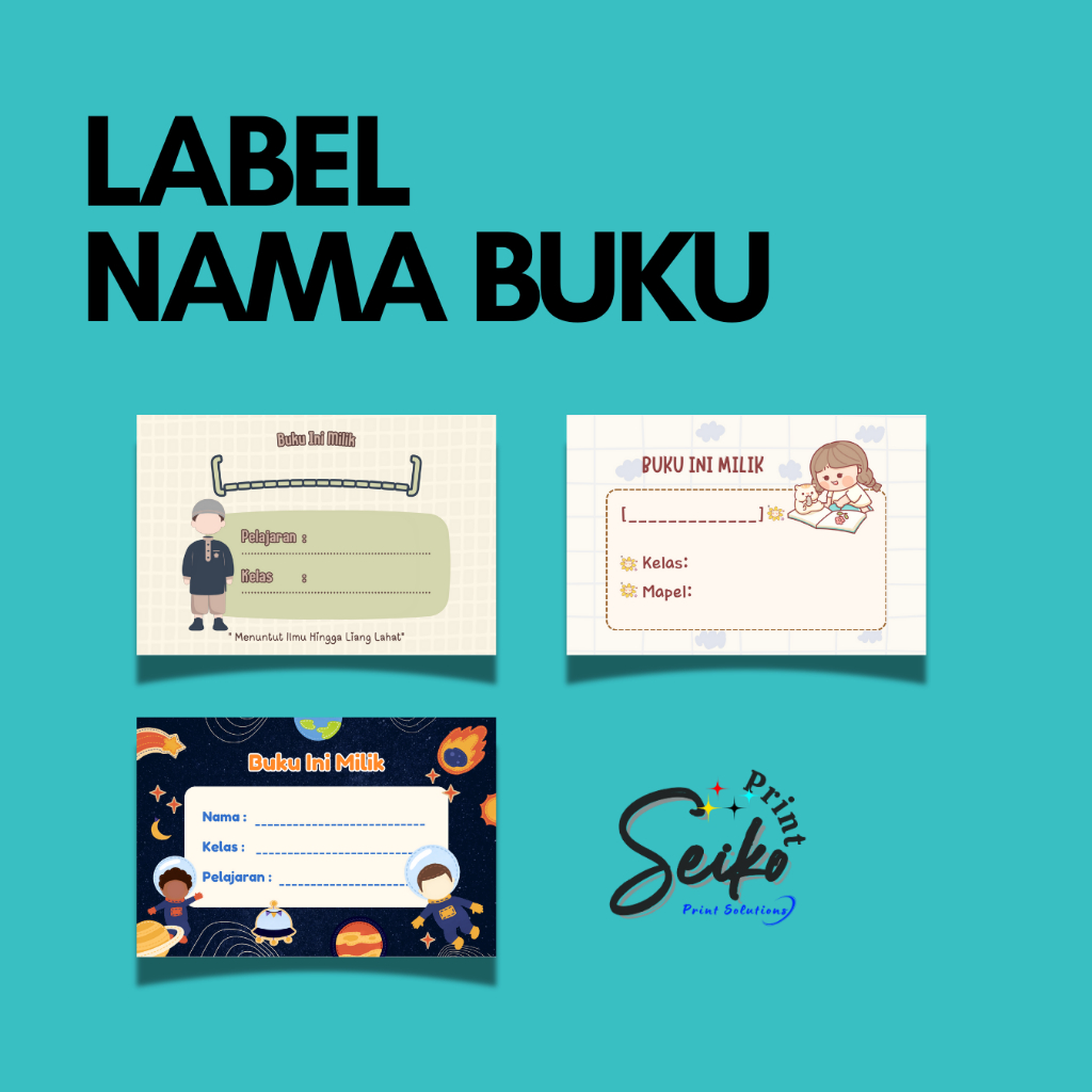 

[Seikoprint] Label Nama Buku