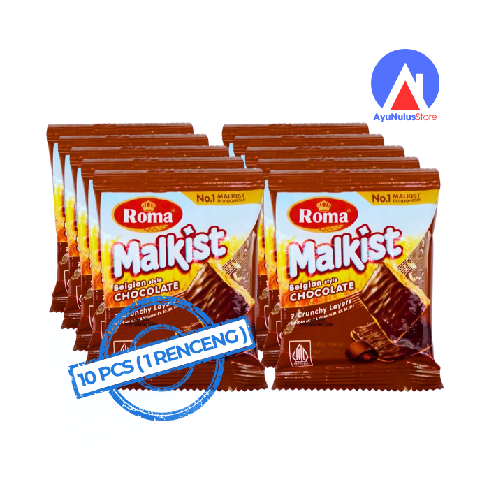 

Roma Malkist Belgian Style Chocolate 18g Paket Isi 10 Bungkus | Snack Dengan Rasa Coklat Yang Khas