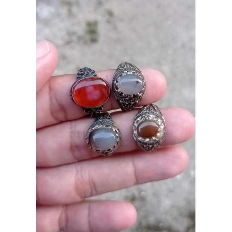 cincin pria ori yaman aksesoris batu akik alam pirus persia saphire permata
