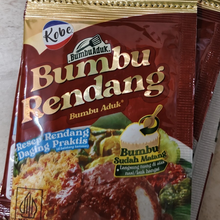 

1 Renceng Kobe Bumbu Aduk Rendang Isi 10 Sachet x 20 Gr EXP 20 MEI 2025