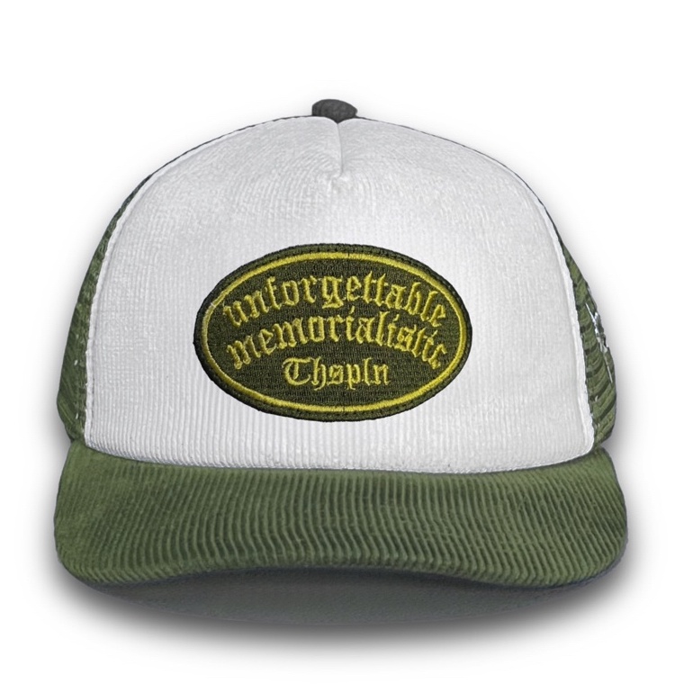 ART W89E Topi Corduroy Jaring Trucker Broken White Army Unforget Thisplan