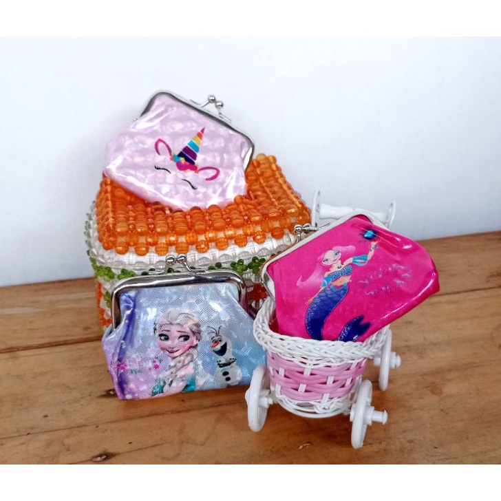PROMO SALE Dompet Behel Koin Mini Anak Karakter Lucu  Dompet Mini Anak Hologram Seri Kartun Lucu  Do