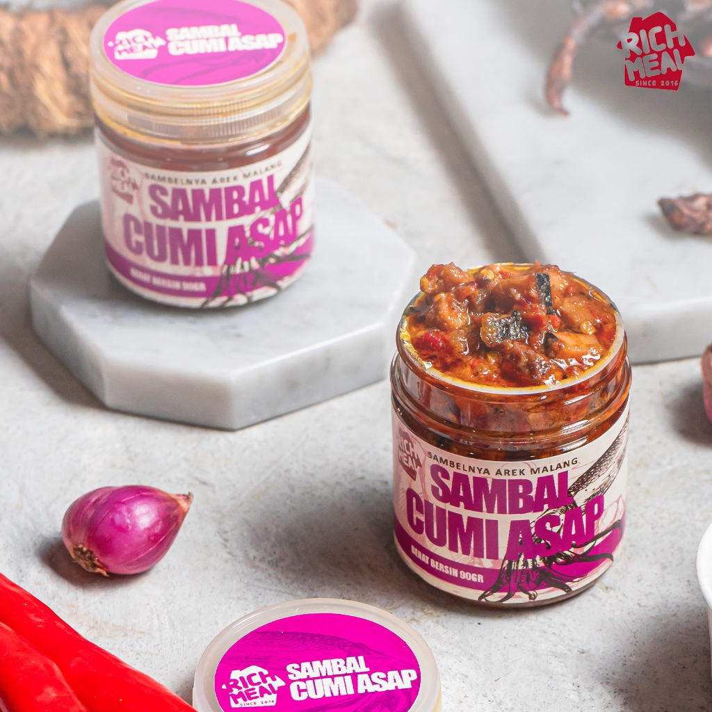 

SAMBAL CUMI ASAP PEDAS GURIH 90GR | SAMBALNYA AREK MALANG