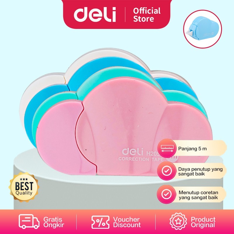 

Deli Correction Tape/Tipe X Kertas Film-base 5mmx5m EH20501