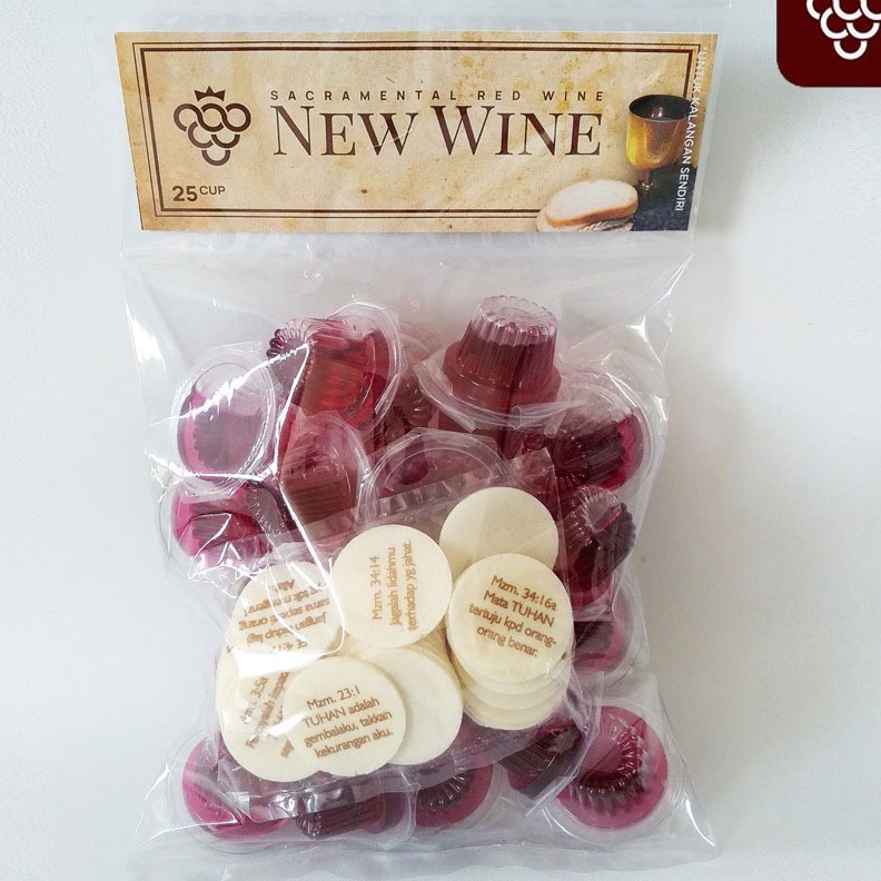 

PALING AMPUH Anggur Perjamuan Kudus Cup Hosti Ayat Isi 25 Cup