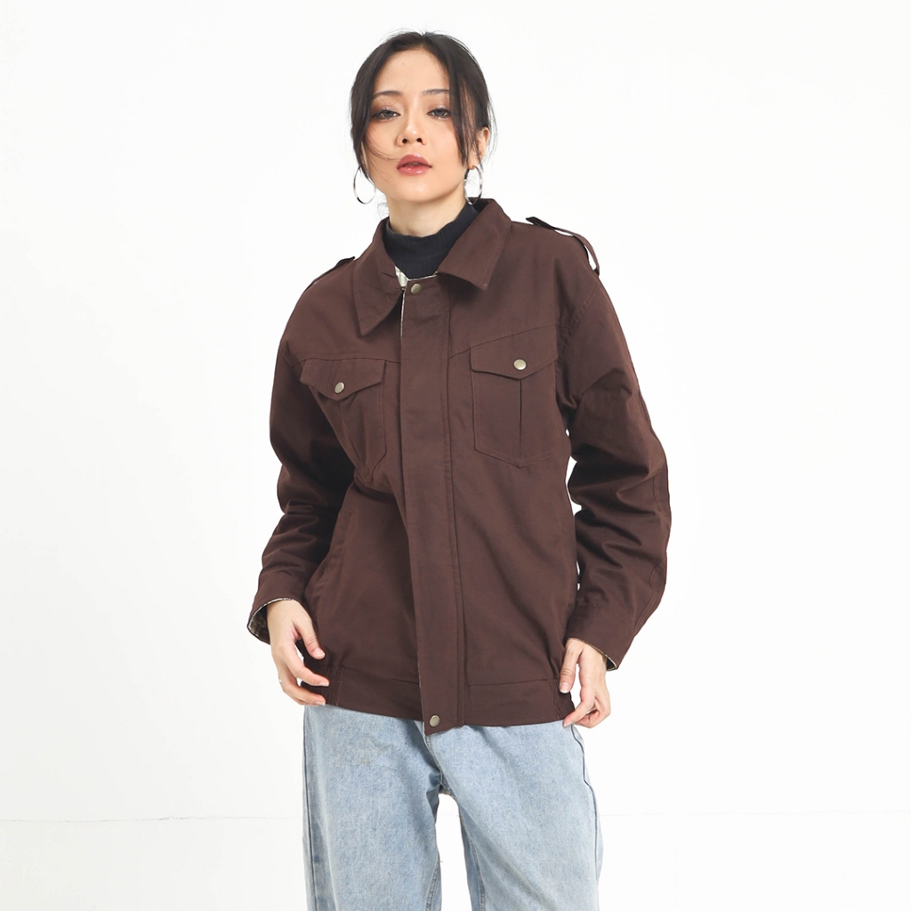 Nookly Jaket Wanita Work Jacket Chester Outer Wanita