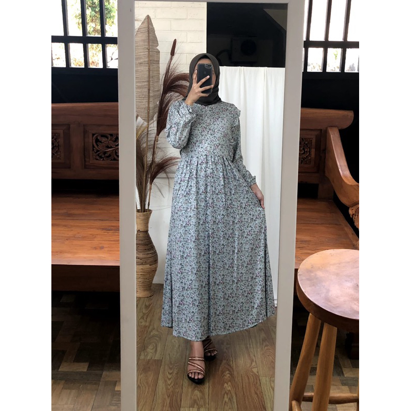 Gamis Dress Hanabi dress gamis rayon adem