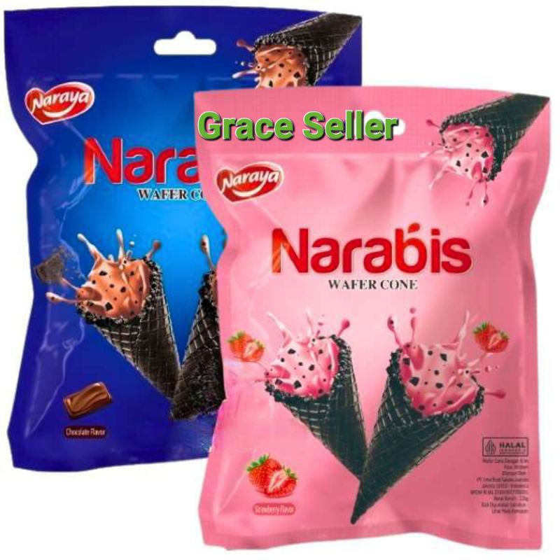 

Naraya narabis wafer cone chocolate strawberry 220gram