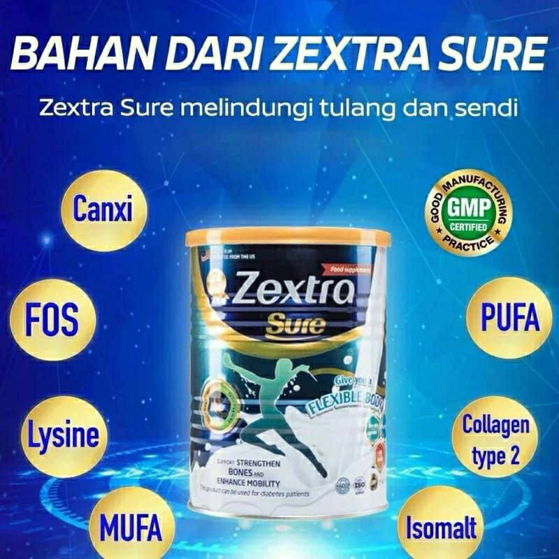 

ZEXTRA SURE GOLD MILK SUSU VITAMIN NYERI OTOT DAN SENDI KERAM KEBAS KESEMUTAN ORIGINAL