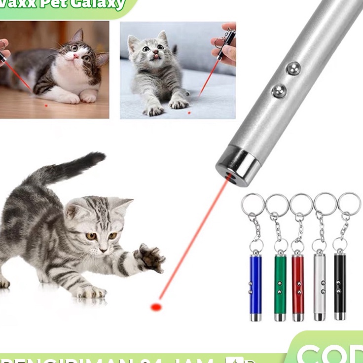 GROSIR Pet Toy Mainan Kucing Laser Lampu Laser Pointer Interaktif Cat Toy