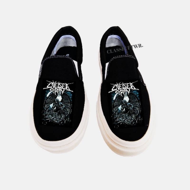 SEPATU SLIP ON CHELSEA GRIN PREMIUM QUALITY NOBRAND {SEPATUMUSIC}