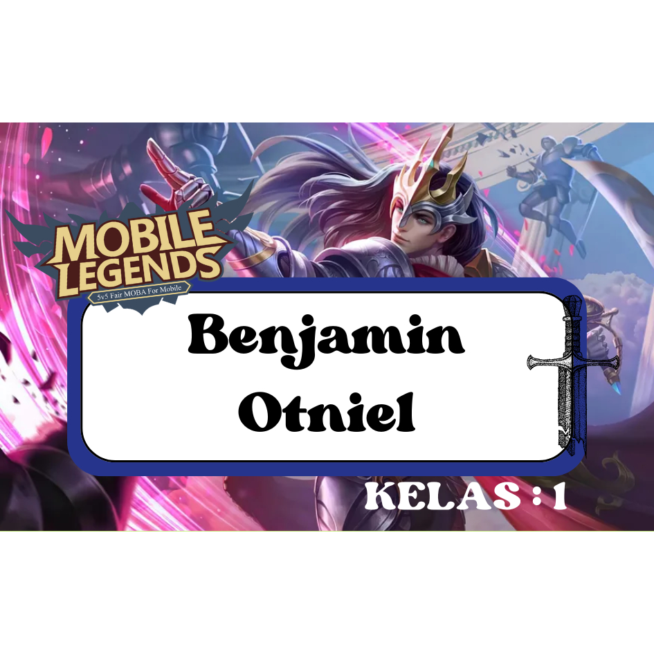 

MOBILE LEGEND LABEL BUKU SEKOLAH / LABEL SAMPUL BUKU