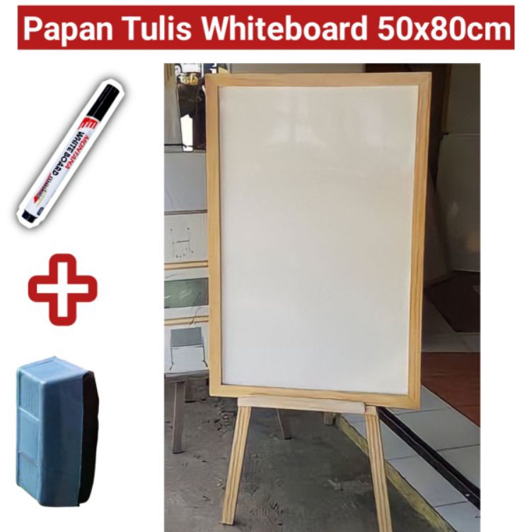 

Papan Tulis Whiteboard 5x8cm Standing gratis spidolpenghapus ART S1D9