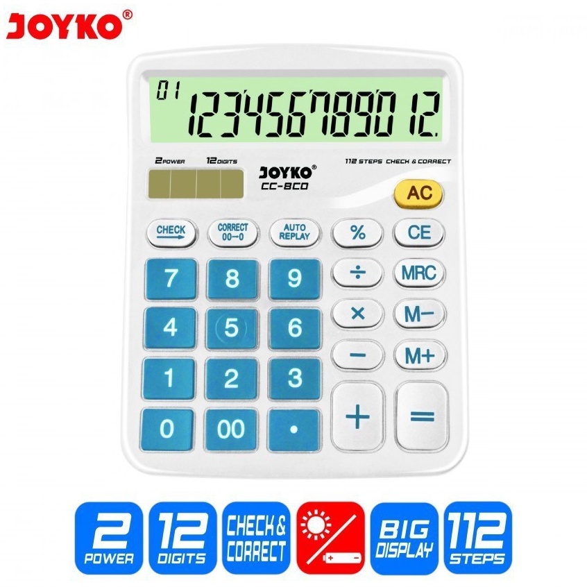 

1 Biji Kalkulator Joyko CC8CO 12 Digits Check Correct Calculator Joyko CC8CO 12 Digits Check Correct Joyko CC 8CO ART H5V1