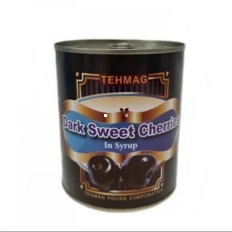 

Tehmag Dark Sweet Cherries in syrup 3kg / Buah Dark Cherry / Cherry Hitam hiasan kue