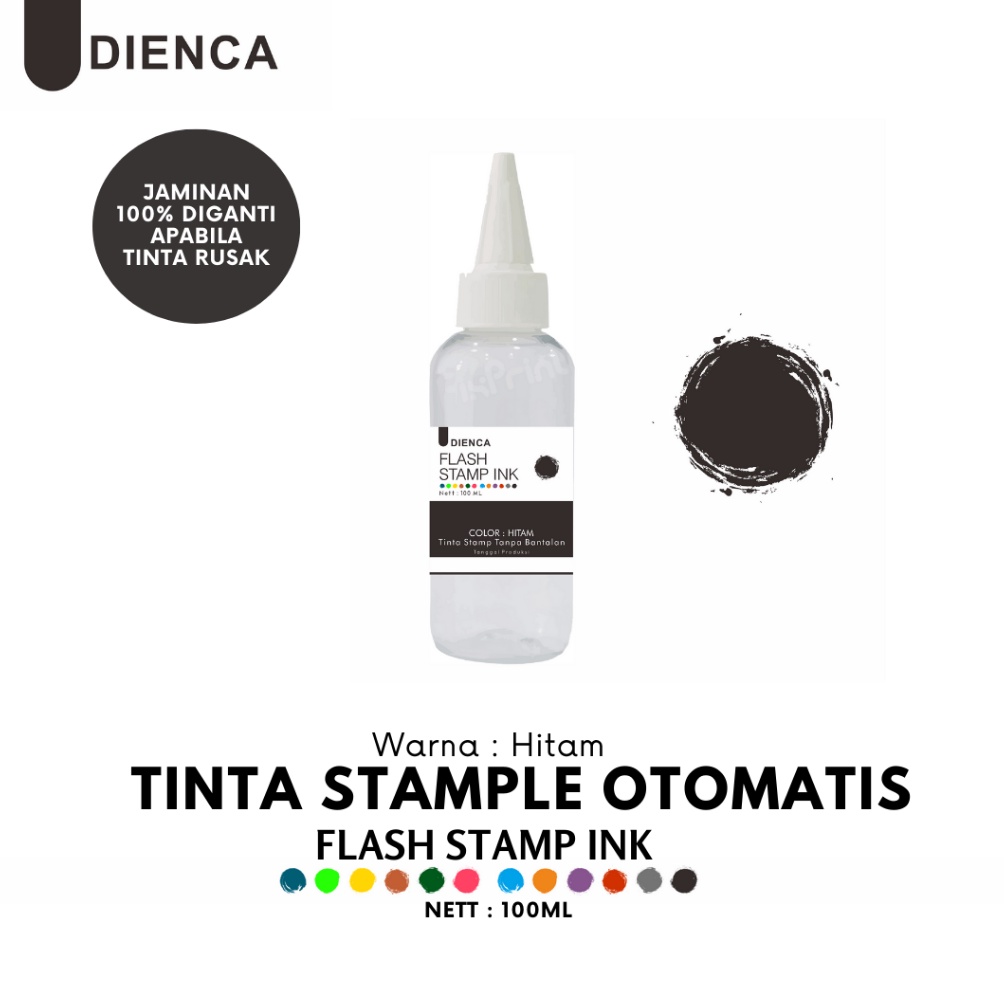 

Dienca Flash Stamp Ink Tinta Stempel 1ml Hitam ART C2J8